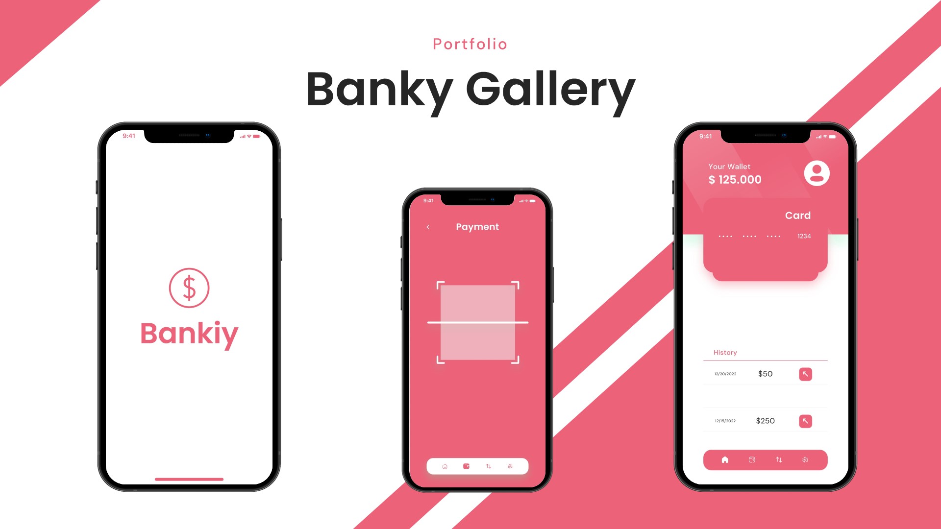 Bankiy - Payment Mobile Apps PowerPoint Template, Presentation Templates